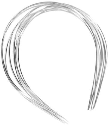 Baoblaze 10 Stücke DIY leere Stirnband Basis, Tiara Metall Hair Hoop, Kopfstück für Haarbogen Foto Requisiten Haarzubehör Künstliche Blume, Weiß, 1.2 Mm