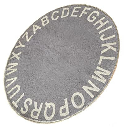 ERINGOGO Runder Teppich Keine Babymatte Krabbelteppich Für Kleinkinder Bodenmatte Für Rundes Bodenkissen Runde Spielmatte Teppich Runder Krabbelteppich Baumwolle Grey