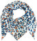 XL DreieckStrickschal Leopard Frühling Schal 100% Baumwolle Made in Italy Fashion Tuch Dreieckschal Stola Herbst Frühling Tuch Leo (Blau)