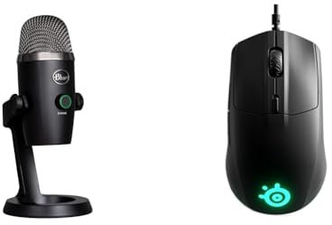 Logitech for Creators Blue Yeti Nano Premium & SteelSeries Rival 3 - Gaming Mouse