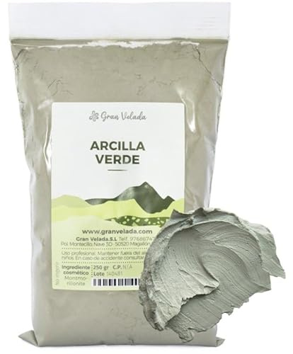 Argilla verde cosmetica: regola il sebo, pulisce in profondità e calma la pelle. Ideale per pelli miste e grasse. Approfitta dei suoi vantaggi in maschere, saponi e creme. (1000 gr)