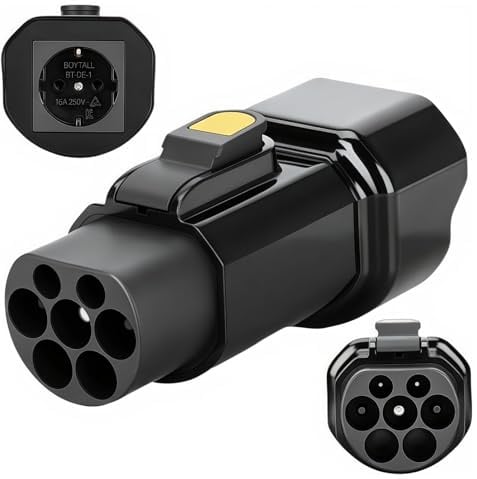 Typ 2 auf Schuko Adapter 16A 3,5kW, für Ladesäule mit Schuko Steckdose