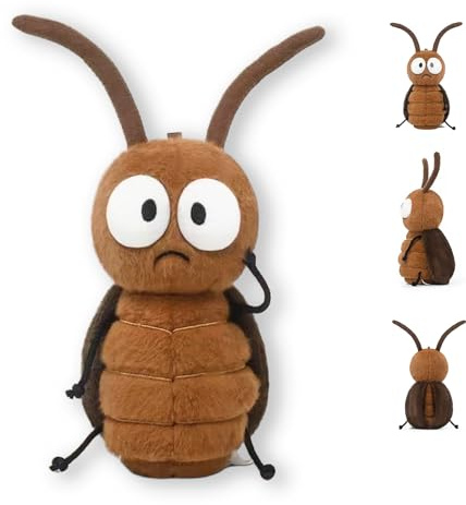 AQCQDQ Kakerlaken Plüschtier, Kakerlaken Kuscheltier Kakerlake Plüschtier, Mantis Kuscheltier Fliege Plüschtier, Süße Kinder-Kuscheltiere für Familie, Freunde, Kollegen (24 cm,1pcs)