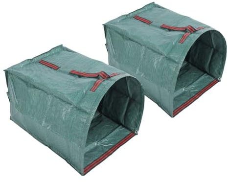 ZJchao Sac à Déchets de Jardin Grande capacité 200 L, Style Pelle à Poussière, Sac à Feuilles avec Revêtement Anti-pluie pour le Jardinage et le Nettoyage Extérieur