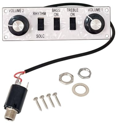 Aboiled Alloy Control Line Plate with Knobs Wired Replacement Part for Violin, Guitar