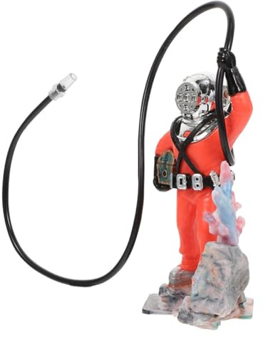 Toyvian Aquarium Dekoration Taucher Figur mit Luftsprudler aus Sicherem Resin Realistisch Gestaltetes Zubehör für Süßwasserfischbecken Dekorativ und Vielseitig für Zuhause und