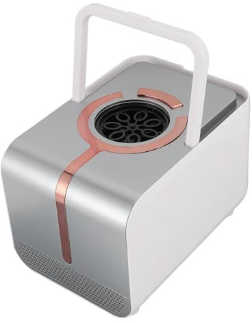 Vvikizy Seifenblasenmaschine, LED-Leuchten, Seifenblasengebläse mit Auslaufsicherem Design und nach Oben Gerichtetem Strahlmechanismus für Partys, Hochzeiten, Geburtstage, Drinnen und