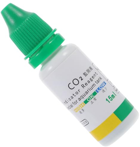 HOOWIFFY Aquarium Co2-Testflüssigkeit 15 ml Präzise Indikatorlösung zur Co2-Messung im Aquarienwasser Wasserqualitätstest für Gesundes Aquarien Ökosystem