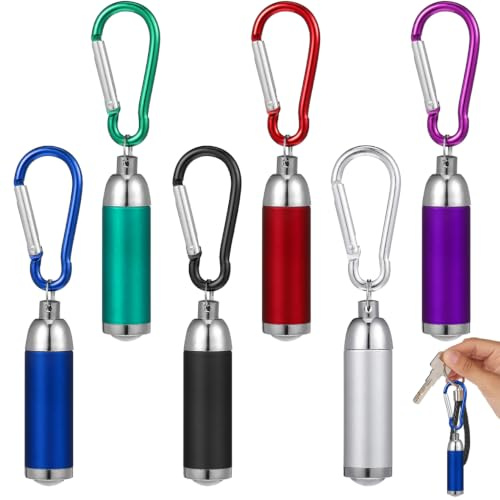 Toyvian Taschenlampen-Schlüsselanhänger Mit Kletterhaken Mini Schlüsselbund Taschenlampe Für Outdoor-Camping Zuhause Und Rucksack Kompakt 1.97 X 0.59 X 0.59 in