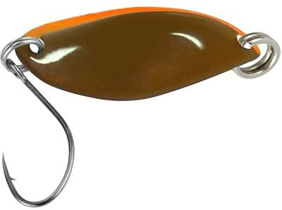 FTM Spoon Fly 1,2g - Blinkender Löffel zum Forellenangeln, Löffel zum Forellenangeln, Blinklöffel zum Angeln Ultraleicht, Farbe: braun/orange