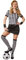 dressforfun Frauenkostüm Schiri | Komplettkostüm dreiteilig | inkl. schwarzen Schweißbändern und Kniestrümpfen (M | no. 301800)