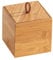 WENKO Boîte avec Couvercle en Bambou Terra S - Boîte de Rangement, Panier de Salle de Bain Capacité: 0.45 l, Bambou, 9 x 9 x 9 cm, Naturel