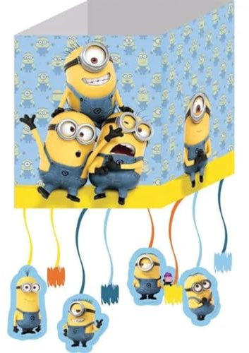 Piñata Infantil Decorativa Minions 27X21 cm. Regalos Baratos para Fiestas de Cumpleaños, Bodas, Bautizos y Comuniones. AB