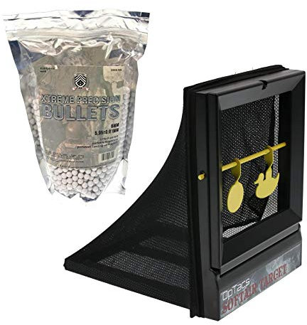 OpTacs Set Softair Target/Kugelfang - inkl. Pendelziel + 1000 STK Ultimate BBS 0,20 g