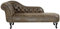Beliani Klassische Ré­ca­mi­e­re im Chesterfield Style Wildleder linksseitig braun Nimes