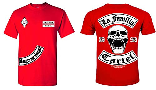 La Familia Herren T-Shirt Patch MC13 Rot Größe M