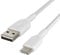 Belkin BoostCharge Braided USB C charger cable, USB-C to USB-A cable, USB type C charging cable for iPhone 16, 15, Samsung Galaxy S24, S23, Pixel, iPad, MacBook, Nintendo Switch and more - 2m, White