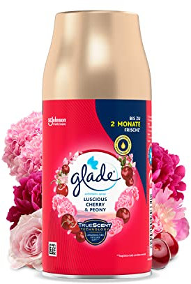 Glade (Brise) Automatic Spray Nachfüller, Raumduft, Luscious Cherry & Peony, 4er Pack (4 x 269 ml)