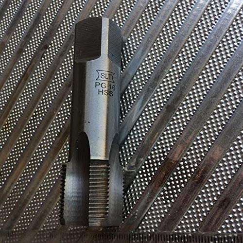 NoLOGO 1 x HSS6542 PG Gewindebohrer 80 Grad PG7-PG29 HSS Deutsche Standardgewindebohrer HSS Maschinengewindebohrer für Stahlzylinderrohre Gewinde (Farbe: Schwarz2, Größe: PG21 16)