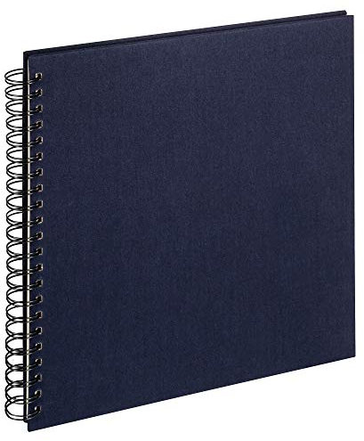 walther design Fotoalbum dunkelblau 30 x 30 cm Spiralalbum Leinen, Cloth SA-510-U