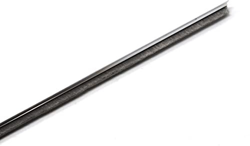 Ellen Joint de bas de porte invisible, en aluminium, brosse souple, joint de porte intérieure, 1 m