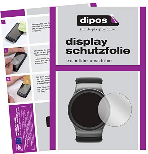dipos I 5X Schutzfolie kompatibel mit 45 mm Durchmesser Uhr Displayschutz-Folie klar