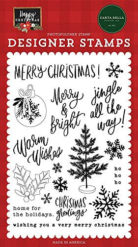 Echo Park Paper Company CBXM140044 Jingle All The Way Stamp Set Stempel, multi