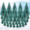 BUENTYA - Albero di Natale in miniatura, 35 mini alberi di neve artificiali in sisal con base in legno, albero di sisal, decorazione per la casa (4 dimensioni)