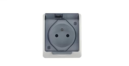 Hermes Luftsteckdose Einzeln mit/u 16A IP44 mit Rauchklappe weiß GNT 0321-01 Elektro-plast Emaille 5901130483877