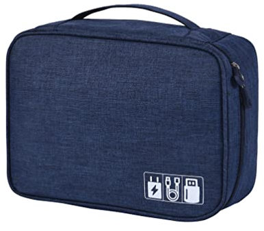 ACOPTON Organizzatore elettronico, borsa portatile da viaggio, accessori elettronici impermeabili custodie per iPad, cavi, caricabatterie, disco rigido, power bank, L, Organizer per borse