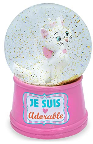 Disney Aristocats Marie Je Suis Entzückende beleuchtete Schneekugel mit wirbelndem Glitzer-Ausstellungsstück, 15,2 cm hoch