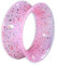 viva-adorno 1 Stück Tube Flesh Tunnel Plug Silikon Ohr Piercing Glitter Glitzer Opal schimmernd flexibel Größe Z108g Rosa/Pink, 14mm