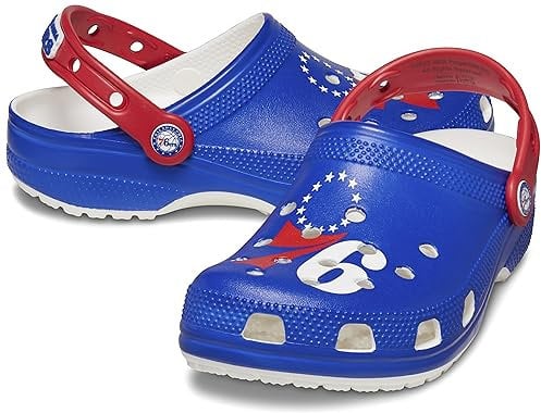 Crocs Klassische Collegiate-Clogs für Erwachsene, unisex, Philiadelphia 76ers, 39/40 EU