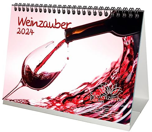Weinzauber DIN A5 Tischkalender für 2024 Wein und Weinberge - Seelenzauber