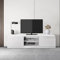 ML-Design TV-Lowboard aus Holz in Weiß, 120x36x40 cm, Modernes TV-Board mit Stauraum für Ihr Wohnzimmer, Fernsehschrank Stehend mit 2 Drehtüren und 2 offenen Fächern, Fernsehtisch Sideboard TV-Schrank