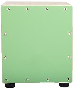 Cajon, Holzkiste Trommel mit Lindenholz Eingebaute Gitarrensaiten, Mini-Handtrommel für Anfänger, Percussion-Instrument (Grün)