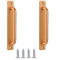 MIEGUIWOR 2 Piezas Tiradores de Puerta de Granero,Tirador Puerta Corredera para Manija de Puerta de Armario,Manillas Puertas Interior,Tirador Puerta Exterior,Manilla Puerta Aluminio (Dorado,180mm)