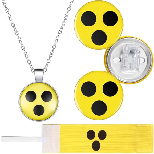 Otuuz Set of 4 Blind Signs with Necklace | For blind and visually impaired, with blind bandage and badge, everyday aid and gift