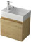 Alpenberger Gäste WC Waschbecken mit Unterschrank 45 cm Breit | Waschtisch Set Klein | Aufsatzwaschbecken Waschtischunterschrank Hängend | Bademöbel-Set | Waschbeckenunterschrank Eiche Natur