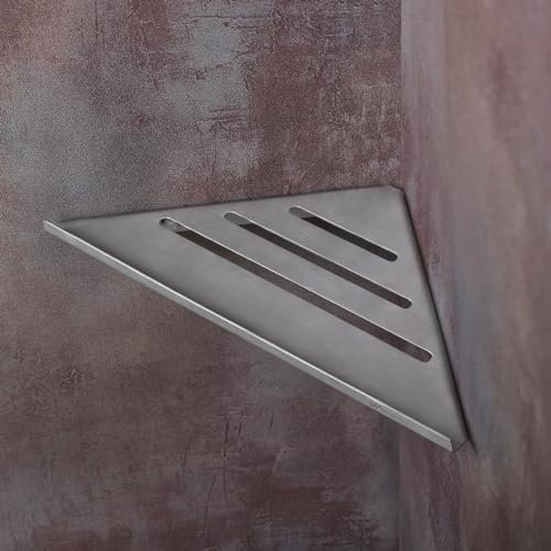 Womamny Eckregal, Duschablage Ecke, 30 X 19.5 cm Badezimmer Regal, Verdickter Duschregal Ecke aus GebüRsteter Edelstahl, Wandregal Aufbewahrung Badezimmer Eckablage für Bad KüChe