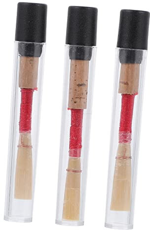 Toyvian 15stücke Professionelle Oboen-rohre Einzeln Verpackt Mit Aufbewahrungsboxen Aus Natürlichem Korkmaterial Für Musiker Und Oboenliebhaber Holzfarbe