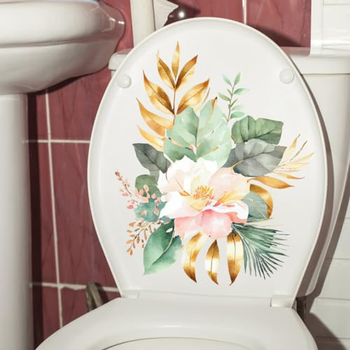 Winhappyhome Kleine Wandaufkleber Fenster Schlafzimmer Wohnzimmer Aufkleber Toilettendeckel Aufkleber Dekoration Abnehmbare Aufkleber (Blumenblatt)