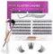 Ocean Pearl Cluster Lashes 120PCS Eyelashes 10-16mm Lash Clusters Fluffy Eyelash Extension Cluster Lashes Kit Individual Eyelash Lash Extensions Kit with Super Bond+Seal+Tweezer-OP01