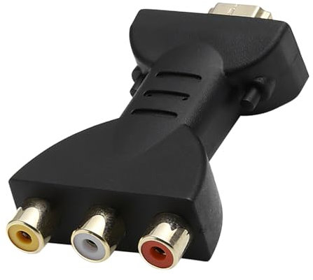 RGB to HDMI Adapter, 1080P RCA to HDMI Converter, AV to HDMI Component Video Audio Connector Gold Plated Interface, Plug & Play, Universal Compatibility for TV Laptop Xbox PS3 DVD Durable & Compact