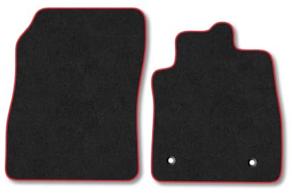 Ford Fiesta (2017-2023) [Van] Carpet Car Mats | Red Edge Trim Tailored Fit Floor Mats Full Coverage Protection Accessories Easy Clean Anti Slip Made in the UK
