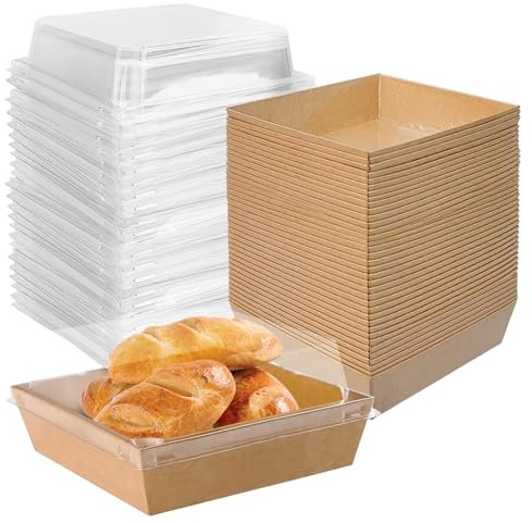 SXCCNW 30Pcs Cake Boxes, Sandwich Box, Takeaway Boxes- Cake Slice Boxes Ideal for Food Packaging/Lunch Box/Bakery