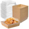 SXCCNW Cupcake Boxes, 30 PCS Cake Slice Boxes with Clear Lids, Oil-Proof Paper Charcuterie Boxes Takeaway Boxes Dessert Boxes for Bakery Macaron Sandwich Cookies 12 cm Brown with Label Sticker