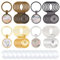 DICOSMETIC 24 Sets Cabochon Schlüsselanhänger Kit 4 Farben Legierung Anhänger Cabochon Einstellungen Und Glas Cabochons DIY Schlüsselanhänger Herstellung Kit Für Foto Harz Personalisierte Handwerke