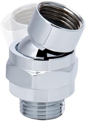 QLEUIFT Kugelgelenkadapter, Duschkopf Regendusche Kugelgelenk, Duschkopf Schwenkkopf Duschkopf, Duschwinkeladapter, Geeignet zum Verbinden von Duschköpfen und Wasserleitungen, Messing