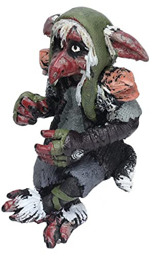 Akozon Estatua de Resina de Gran Duende de Jardín - Escultura de Personaje de Anime de Duende - Decoración del Hogar y Juguete